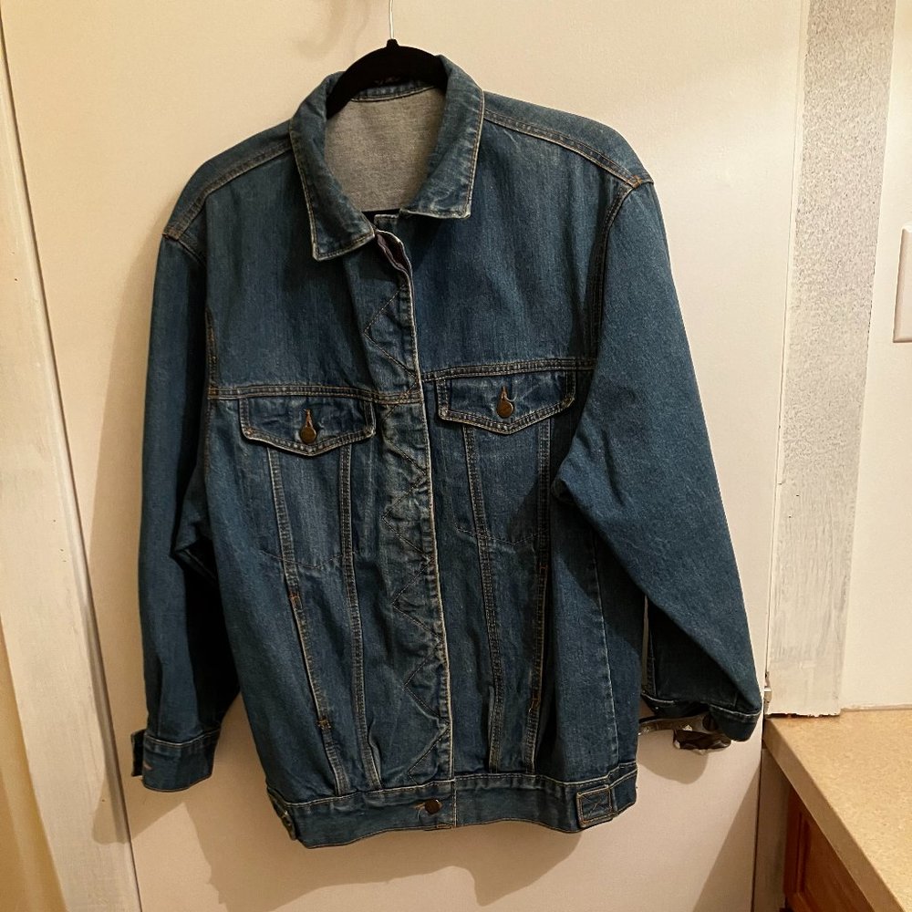 Fancy Ass jean jacket blue size small